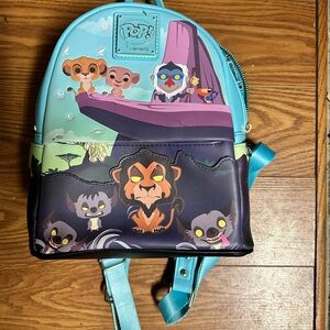 Disney Loungefly - Lion King Character Backpack - Blue and Black